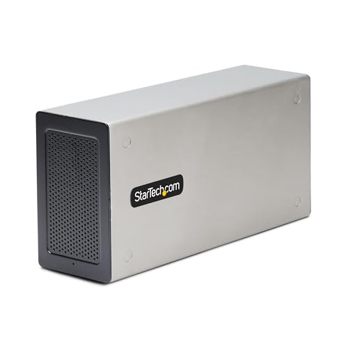 StarTech.com Thunderbolt 3 PCIe Expansion Chassis, External Enclosure W/Dual PCI Express Slots, PCIe Box for Laptops/Desktops/All-in-Ones, 8K/4K Output Via TB3/DP 1.4 , TAA (2TBT3-PCIE-ENCLOSURE)