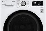 LG WM3555HWA 24 Inch Smart All In One Washer/Dryer with 2.3 cu. ft. Capacity, Wi-Fi Enabled, 14 Wash Cycles, 1400 RPM, Ventless, NeveRust Stainless Steel Drum, Quiet Operation, TrueBalance, Sensor Dry in White