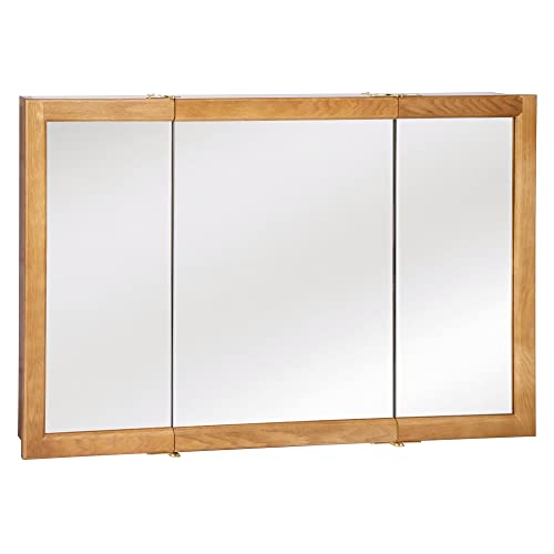 Design House 48 Inch Richland Bathroom Medicine Cabinet, Wall Mounted, Mirror, Oak, 530584-NOK