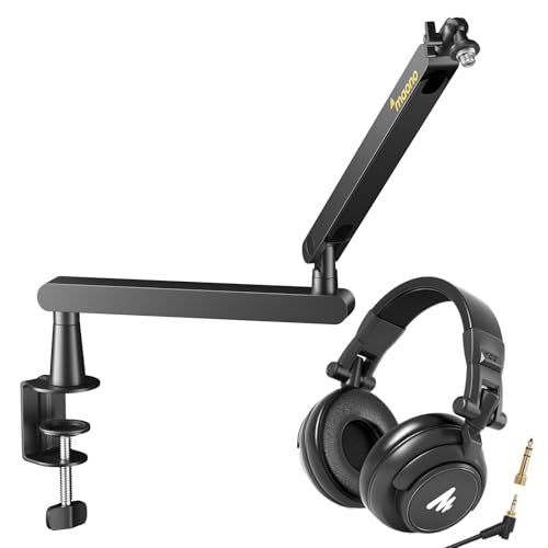 MAONO 50MM Drivers Studio Headphones AU-MH601 with Microphone Arm BA92