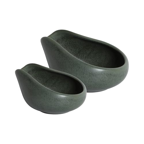 Loveramics 2-Pack Coffee Bean Dosing Cups by James Hoffmann, 30g-60g Capacity (Matte Dark Green)