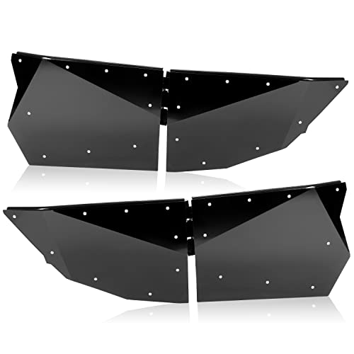 KUAFU Full Door Sets Compatible with 2014-2022 Polaris RZR XP 4 1000/ XP Turbo 4/ XP Turbo S/Velocity 4 Seats Model Door Panels Inserts Steel Frame Aluminum Panels