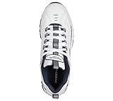 Skechers Men's Energy Afterburn Lace-Up Sneaker, White/Navy, 7