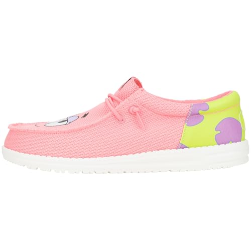 Hey Dude Wally Funk Spongebob Patrick Pink/Green Size M10, Men’s Shoes, Men's Slip-on Loafers, Comfortable & Light-Weight