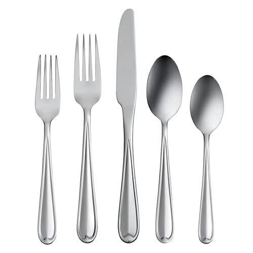 Oneida Dylan 42 Piece Everyday Flatware, Service for 8, 18/0 Stainless Steel, Silverware Set