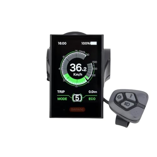 HALLOMOTOR DPC18 CAN Canbus Color Display for Bafang M500, M600, M510, M560, M800, M820 Mid Drive CAN Protocol Motors with Triangle Plug (B: C18-CAN PAS-0-5-ECO), 26
