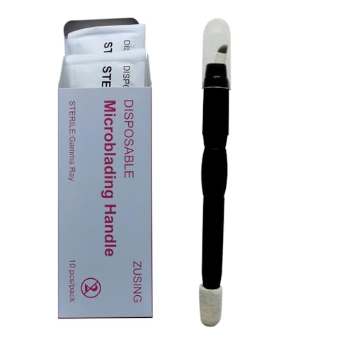 ZUSING Very Sharp Disposable Microblading Pens 14/16/18 Pins With Pigment Brush Microblading Needles Diameter 0.2 mm Microblading Pen Disposable 10 pcs/pack (18 Pins)