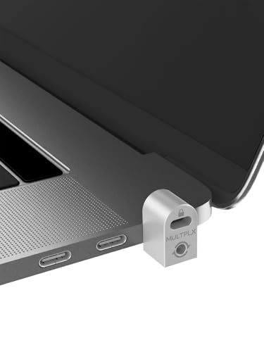 Multplx Laptop Lock Adapter for Kensington Lock | Adds Security Slot To Any Laptop inc MacBook | Use With Standard T-Bar Cable Locks | No Adhesive Needed
