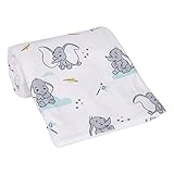 Lambs & Ivy Dumbo Baby Blanket - White, Animals, Disney, Elephant