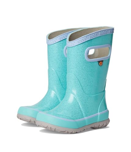 Bogs Kids Rainboot Rain Boot, Aqua, 2 US Unisex Big