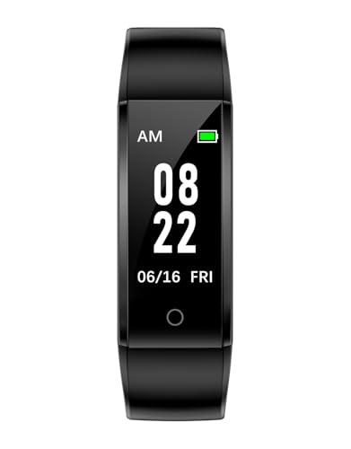 GRV Fitness Tracker Non Bluetooth Fitness Watch No App No Phone Required Waterproof Pedometer Watch with Steps Calories Counter Sleep Tracker for Men Women Parents (Black)