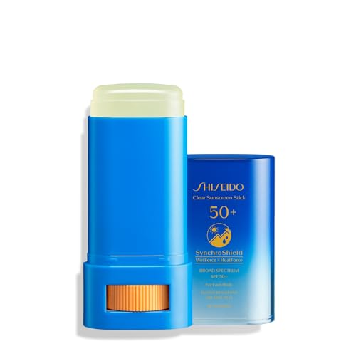 Shiseido Clear Sunscreen Stick SPF 50+ - Invisible Broad-Spectrum Face Sunscreen - Wear Under & Over Makeup - Lightweight Formula - All Skin Types