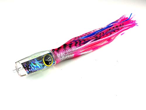 Lobo Lures Typhoon XL Black Marlin Trolling Lure Pink Mackerel Blue Abalone-Made in The USA