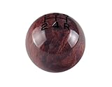 DEWHEL Aluminum Classic Weighted Wooden Type R Manual 5 Speed Gear Shift Knob w/Black Engraved Inlay with Universal Threads M8x1.25 M10x1.25 M10x1.5 M12x1.25