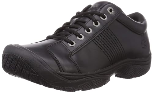 KEEN Utility Men's PTC Oxford Low Height Non Slip Kitchen Service Shoe, Black/Black, 9
