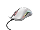 Glorious Model O- (Minus) Compact Wired Gaming Mouse - 58g Superlight Honeycomb Design, RGB, Pixart 3360 Sensor, Ambidextrous, Omron Switches - Glossy White