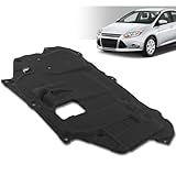 G-PLUS Engine Splash Shield Under Cover Compatible with Ford Focus 2012-2018 Fit Ford C-Max 2013-2018 Fit Ford Transit Connect 2014-2017 Black Engine Splash Guard