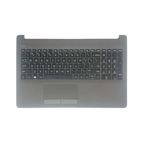 D-KXCPELE Replacement for HP Probook 250 G7 255 G7 Upper Palmrest Case with Keyboard & Touchpad Assembly Part L50000-001