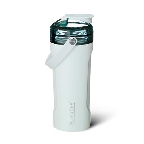 BrüMate MultiShaker Blender Shaker Bottle | 100% Leakproof Insulated Stainless Steel The Perfect Shaker Cup, Protein Shaker Bottle, and Pre Workout Bottle for the Gym | 26oz (Blue Agave)