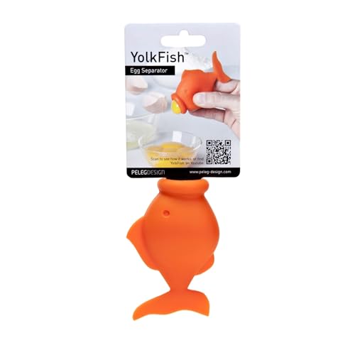 Peleg Design - Silicone Egg Separator Egg Yolk and White- YolkFish Lips Swallow Release- Kitchen Tool Gadget Cooking/Baking Tool Egg Extractor