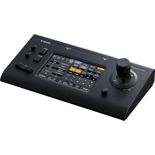 Canon RC-IP100 Remote PTZ Camera Controller - 7” Touch Screen, Control & Zoom Lever, 4 Customizable Buttons, 100 Presets - Control Up to 100 Canon Cameras (99 LAN IP + 1 Serial)