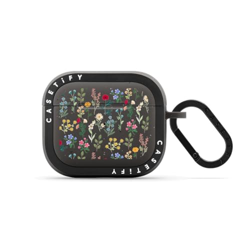 CASETiFY Bounce Airpods (3rd Gen) Case with Ring - Spring Botanicals - Matte Charcoal