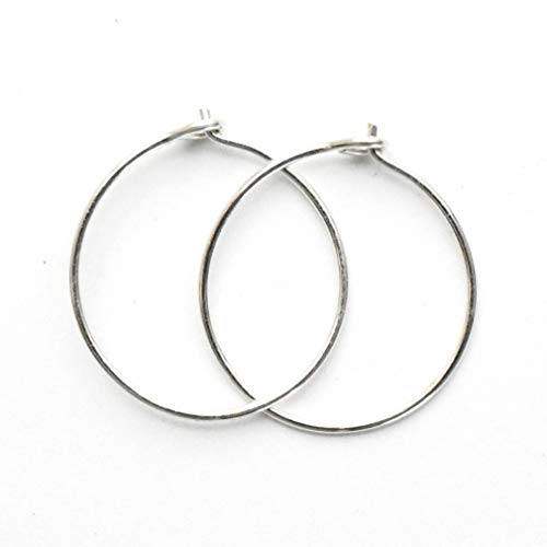 Little Sterling Silver Hoop Earrings. Mini 10mm, Thin 24 Gauge Hypoallergenic Perfect for Sensitive Ears Solid 925 Sterling Silver Huggie Minimalist Hoops