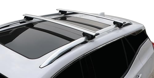 BrightLines Premium Universal Crossbars Roof Racks Compatible with Raised Roof Side Rails for Kayak Luggage Ski Bike Carrier, a Set of 2