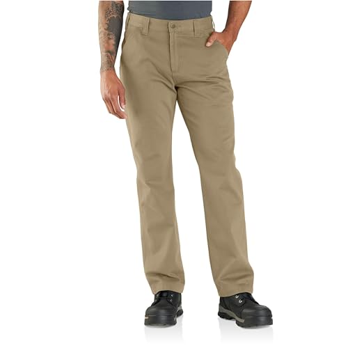 Carhartt Men's Relaxed Straight Twill Dungaree, Dark Khaki, W36 x L30