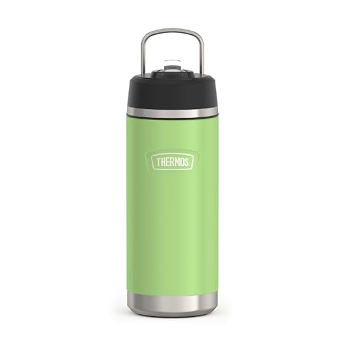 THERMOS ICON SERIES, Insulated Water Bottle with Straw Lid - 18 Ounce, Lime - Stainless Steel Vacuum Insulated Water Bottle with Straw Lid