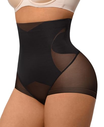 FeelinGirl Butt Lifting Shapewear Tummy Control Body Shaper Seamless Underwear Waist Shaper Butt Lifter Briefs Black XL