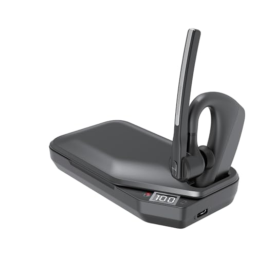 Conambo Bluetooth Headset V5.2 Wireless Bluetooth Earpiece with 750mAH Charging Case 64Hrs Talktime Wireless Headset with CVC8.0 Dual Mic Noise Canceling for iPhone Cellphone Trucker Work