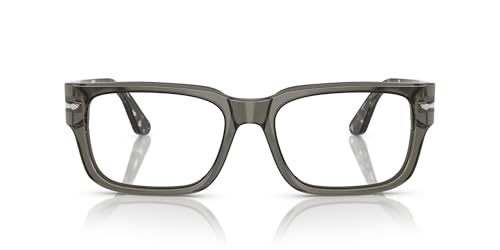 Persol Men's PO3315V Rectangular Prescription Eyewear Frames, Smoke/Demo Lens, 55 mm