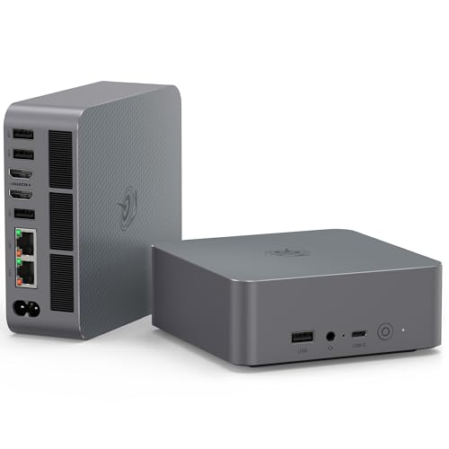 Beelink EQR6 Mini PC AMD Ryzen 5 6600U(Up to 4.5GHz), 24GB LPDDR5 RAM 500GB PCIE4.0 SSD Dual LAN Mini PC, AMD Radeon 660M, Dual HDMI/ WiFi6/ BT5.2/ Home/Office/Build-in Power Supply Mini Computer