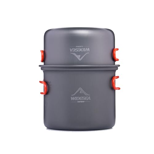 widesea Camping Pot Outdoor Pot Cooking Nonstick Stockpot Cookware Travel Outdoor Tableware Travel Hiking Picnic