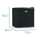 BLACK+DECKER BCRK17B Compact Refrigerator Energy Star Single Door Mini Fridge with Freezer, 1.7 Cubic Feet, Black