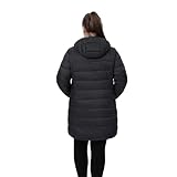 HHE Plus Size Women Packable Puffer Jacket 1X-6X Water-Resistant Lightweight Coat Detachable Hood(Exclusively for Plus Size)(Black,2X)