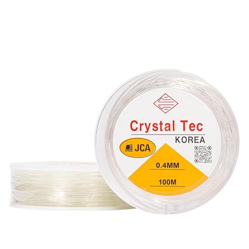 Genuine Crystal Tec Korea TPU Cord Clear Strong Stretchy Elastic Jewelry Making Beading String (100M, 0.4mm)