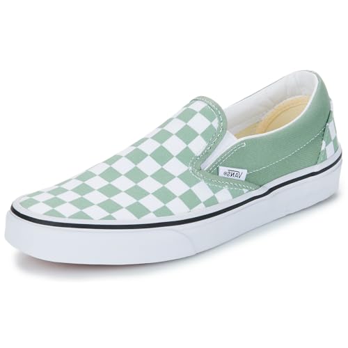 Vans Unisex Classic, Color Theory Checkerboard Iceberg Green, 9.5 US Men