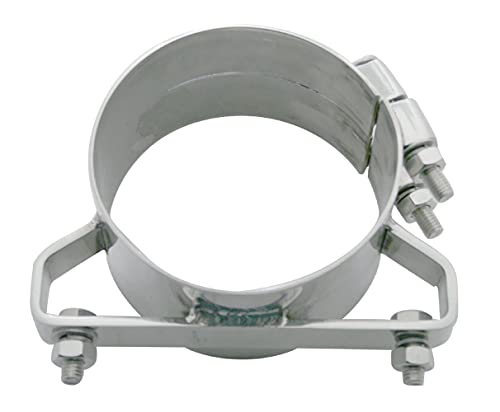 United Pacific 10331 5-inch Stainless Steel Wide Band Exhaust Clamp for Freightliner & Various Models, 304 Premium Steel, Strong & Durable – ONE Unit