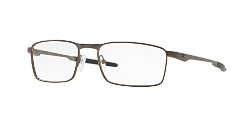 Oakley Men's Ox3227 Fuller Rectangular Prescription Eyeglass Frames, Pewter/Demo Lens, 55 mm