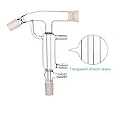 stonylab Glass Short Path Distillation Head, Borosilicate Glass Short Path Distilling Apparatus with 19/22 Joints and Hoses for Laboratory Lab Supply