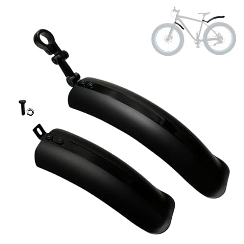 Fat Tire Bike Fenders 2 Pieces Front and Rear Mudguard Set for 3.0-4.0 Wide Tire Bicycle Thickened Mudguard Kit