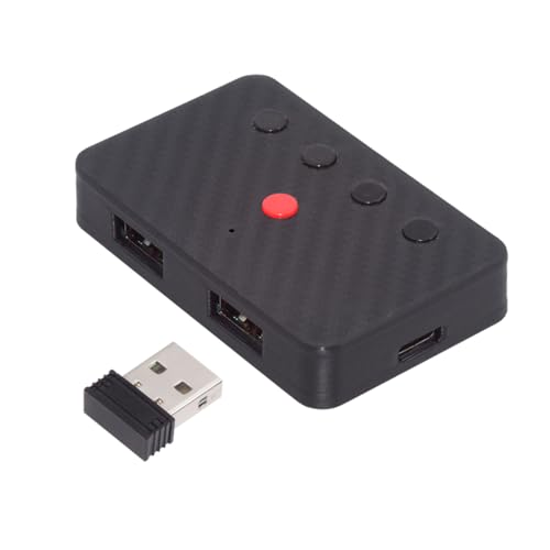 CY USB Wired Keyboard and Mouse Convert to Wireless 2.4G Bluetooth(BT) Converter with Receiver Type-C Power for Laptop Tablet Phone