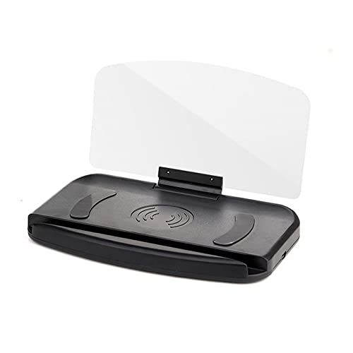 NHJYKJ Car HUD HD Mobile Phone Navigation Projector Mobile Phone Holder GPS Head-up Display Support Frame Makeup Mirror 3 Intelligent Let You Drive More Comfortable (Color Name : Wireless Charging)