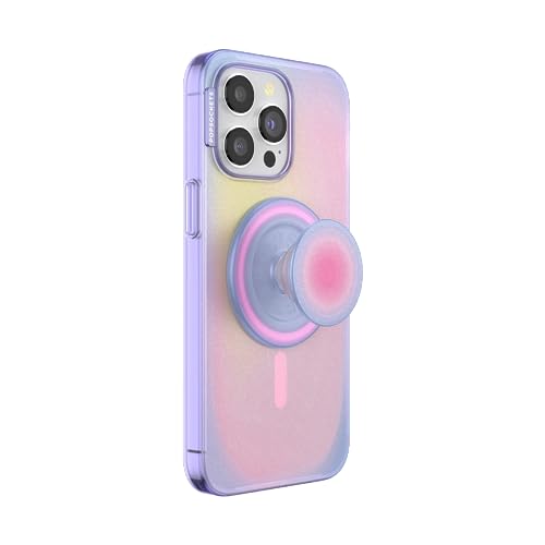 PopSockets iPhone 15 Pro Max Case with Round Phone Grip Compatible with MagSafe, Phone Case for iPhone 15 Pro Max, Wireless Charging Compatible, Cute Aura