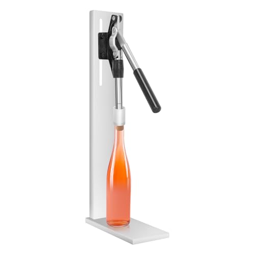 Stainless Steel Manual Wine Corker Machine, Adjustable Corking Tool, Wine Corker for Bottling for Home Brewing Wineries Bars