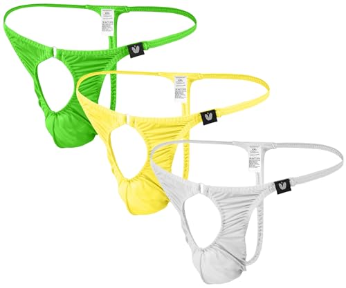 Kweltzeit Men's Thong Underwear Mens Lingerie Mens Open Front Underwear Thongs for Men