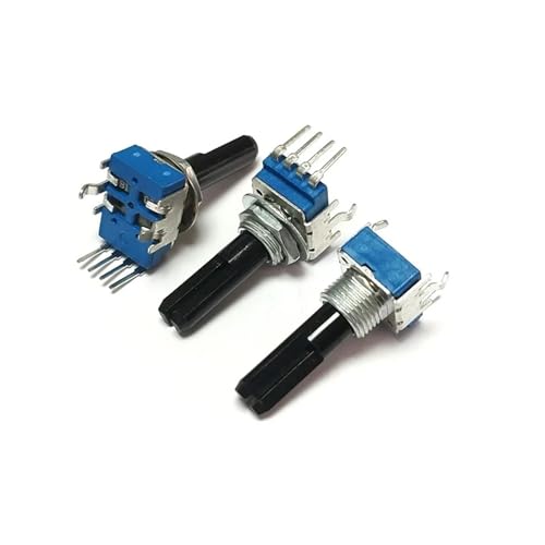GJWBAKS 10PCS RK11 Flx6.Ddj400 with Midpoint Mixer Potentiometer B103 B10K Half Shaft Length 23MM