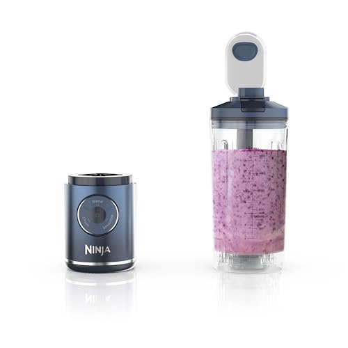 Ninja Blast Max, Portable Blender + Twist & Go, Personal Smoothie, Blend, Ice Crush, 3 Programs, Cordless, 22 oz removable Vessel, Dishwasher Safe, Leakproof, Navy, BC251NV